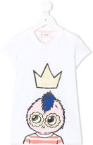 Thumbnail for your product : Fendi Kids Queen elongated T-shirt
