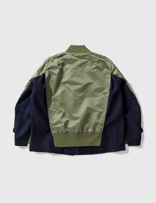 sacai Wool Surge x Nylon Twill Blouson