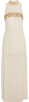 Thumbnail for your product : Camilla Bead And Sequin-Embellished Printed Crepe Maxi Dress