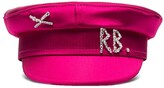 Thumbnail for your product : Ruslan Baginskiy Crystal-Embellished Satin Baker Boy Hat