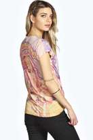 Thumbnail for your product : boohoo Jennifer Printed Jersey T Shirt