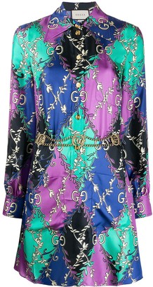 Gucci Diamond Print Silk Dress - ShopStyle