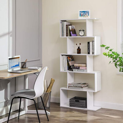Five layer simple household black bookshelf