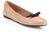 Thumbnail for your product : Prada Patent Leather Bow Ballet Flats