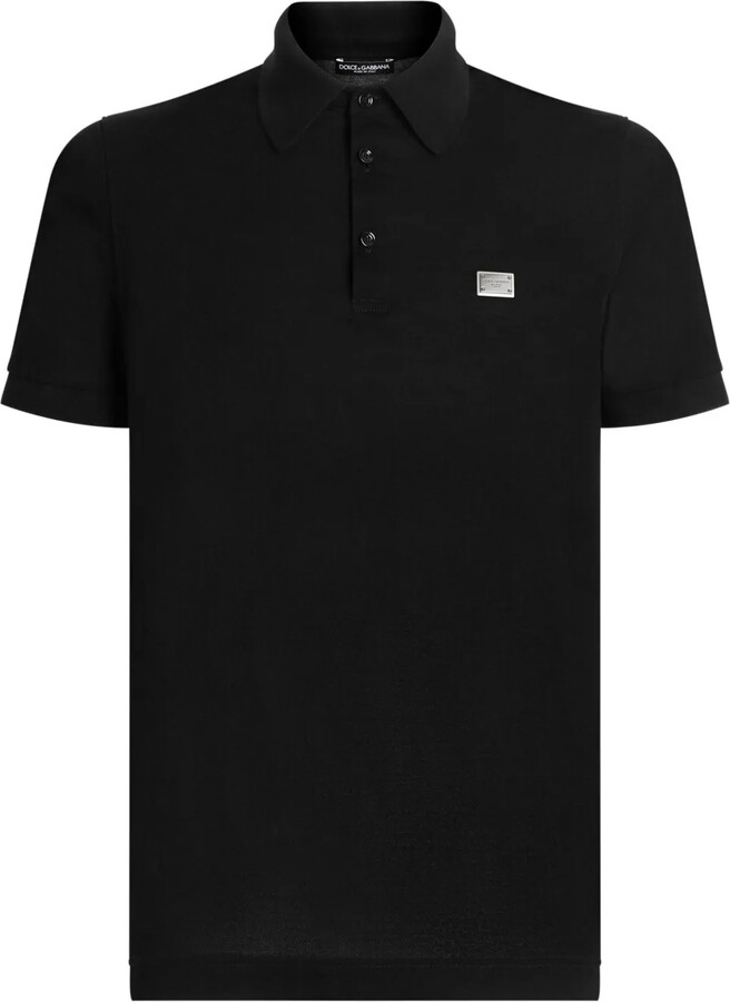 Dolce & Gabbana Logo-Plaque Polo Shirt