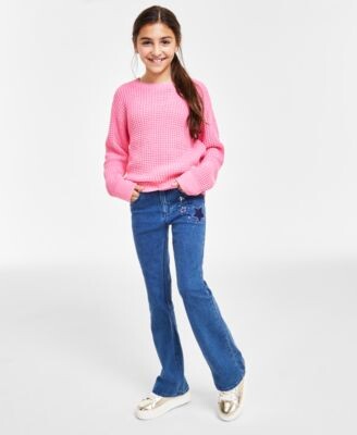 Hue Big Girls Sweatshirt Denim Leggings - Macy's