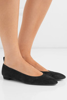 Thumbnail for your product : The Row Lady D Suede Ballet Flats - Black