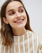 Thumbnail for your product : ASOS Rose Gold Plated Sterling Silver Circle Drop Earrings