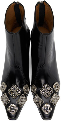 Toga Pulla Black Embellished Heeled Boots