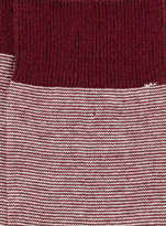 Thumbnail for your product : Topman Burgundy ZigZag Stripe Socks