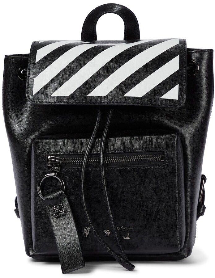 off white leather backpack