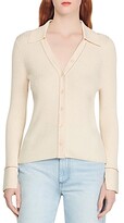 Thumbnail for your product : Sandro Spread Collar Ribbed Cardigan