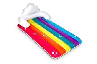 BigMouth Inc. Pool Lounger with Cup Holder Rainbow