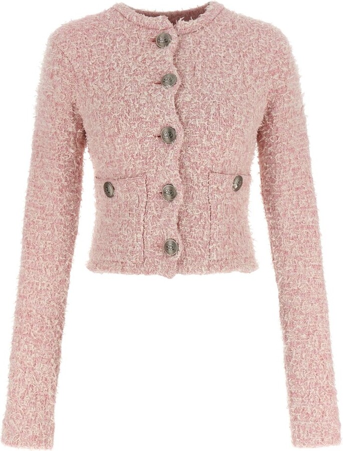 Balenciaga Tweed Cropped Cardigan
