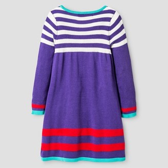 U-Knit Girls' Toddler Sequin Pocket Sweater Dress - Purple