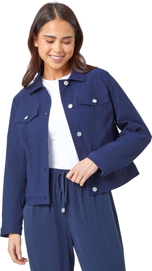Roman Originals Stretch Jacket for Women UK Ladies Denim Jean