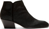 Thumbnail for your product : Giuseppe Zanotti Black Textured Leather Daddy Ankle Boots