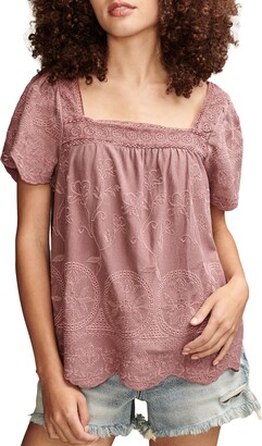 Lucky Brand Embroidered Top - ShopStyle