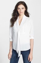 Thumbnail for your product : NYDJ Studded Tie Front Blouse