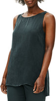 Thumbnail for your product : Eileen Fisher Bateau Neck Long Cupro Shell