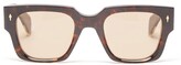 Thumbnail for your product : Jacques Marie Mage Enzo Square Acetate Sunglasses - Brown