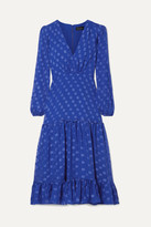 Thumbnail for your product : Saloni Devin Ruffle-trimmed Tiered Fil Coupe Silk-chiffon Midi Dress