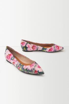 Anthropologie Floral Pointed Flats