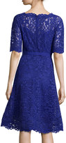 Thumbnail for your product : Rickie Freeman For Teri Jon Lace Half-Sleeve Cocktail Dress, Royal