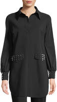 Thumbnail for your product : Chiara Boni La Petite Robe Maurizia Studded Long-Sleeve Tunic