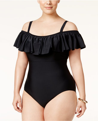 Raisins Curve Plus Size Flounce One-Piece Swimsuit Women's Swimsuit