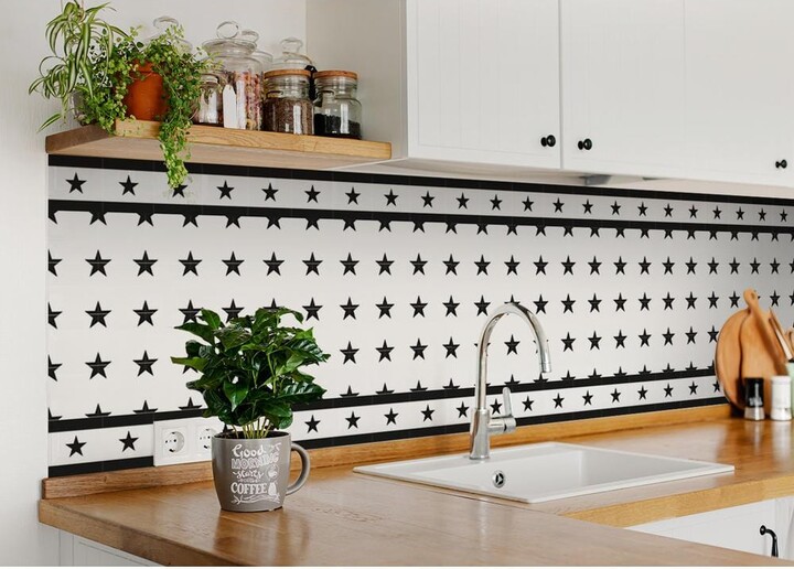 MI ALMA Black B82 5 in. x 5 in. Vinyl Peel and Stick Tile (24-Tiles, 4.17 sq. ft./Pack)
