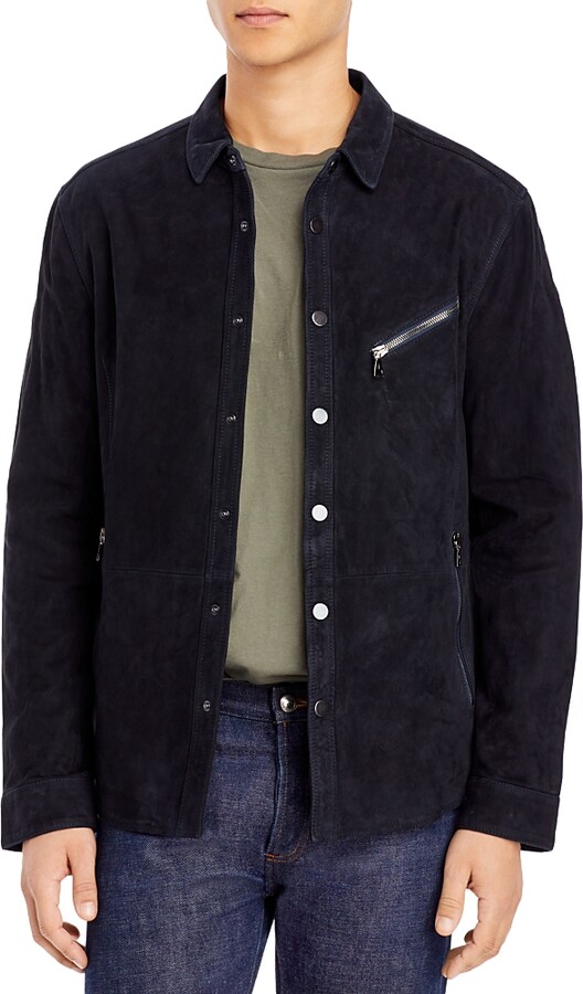 John Varvatos Collection Suede Shirt Jacket