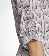 Thumbnail for your product : Express Snakeskin Print Convertible Sleeve Portofino Shirt