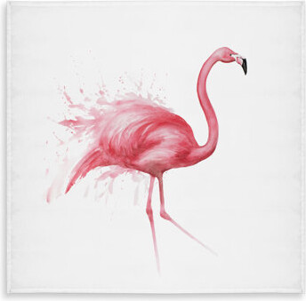 Begin Edition International Inc. Pink Flamingo Watercolor Tablecloth - Romantic Feathers Decor