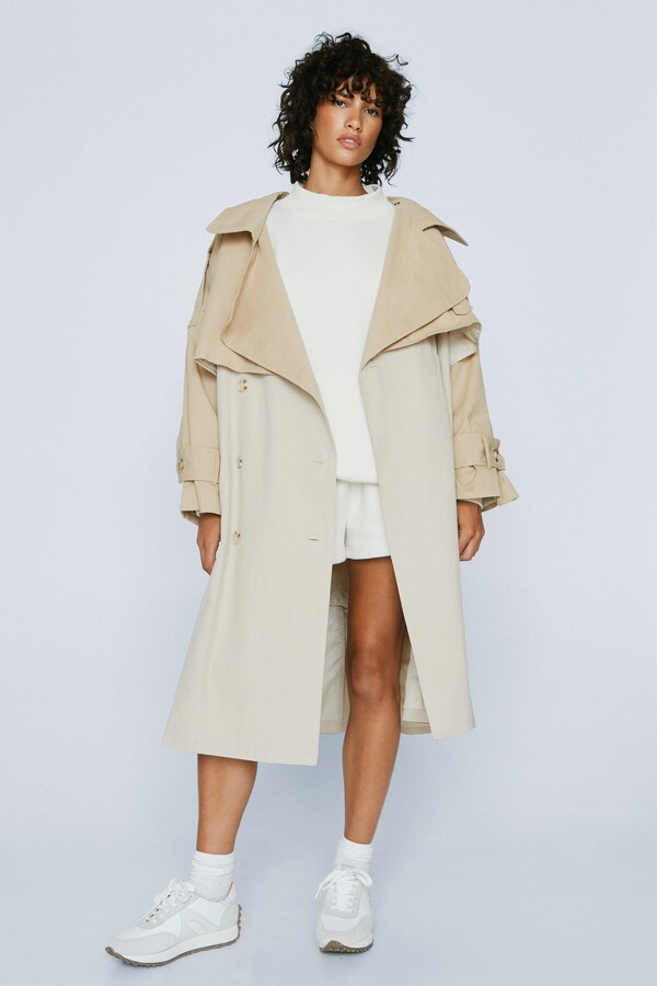 Nasty Gal Womens Petite Two Tone, Nasty Gal Trench Coats