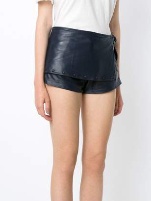 Andrea Bogosian layered leather shorts