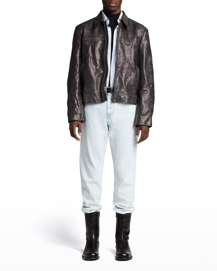 Balenciaga Leather Jacket Men | Shop the world's largest 