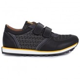 Thumbnail for your product : Fendi Black & Yellow Velcro Strap Trainers