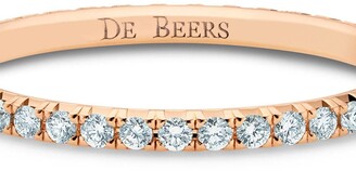 De Beers Jewellers 18kt rose gold diamond Aura Eternity band ring