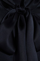 Thumbnail for your product : Iris & Ink Silk-satin pussy-bow blouse