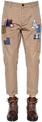 DSQUARED2 17cm Hockney Patches Twill Chino Pants