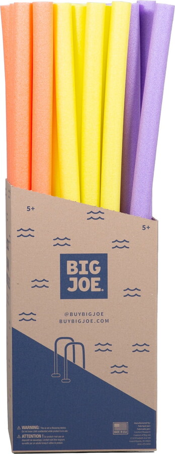 Big Joe Swim Noodle 40 Pack Pool Noodles, Assorted Coral, Purple, Yellow Foam, 4 feet, 50"L x 2.25"W x 2.25"H each