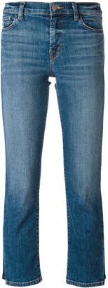 J Brand Faded Pattern Cropped Jeans