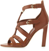 Thumbnail for your product : Brian Atwood Strappy Leather Sandal, Brown