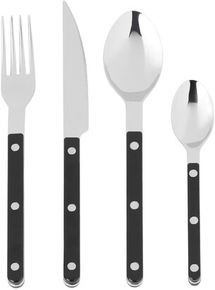 Sabre Black Bistrot Solid 24-Piece Cutlery Set