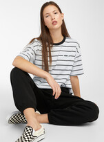 Thumbnail for your product : Vans Double stripe ribbed tee (Women, Blue, X-SMALL)