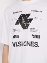 Thumbnail for your product : Marcelo Burlon County of Milan Vi.si Ones Printed Cotton Jersey T Shirt - Mens - White Black