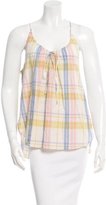 Thumbnail for your product : Creatures of Comfort Plaid Scoop Neck Top w/ Tags