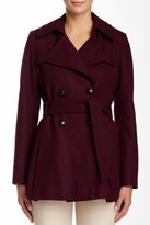 Thumbnail for your product : Via Spiga Double Breasted Wool Blend Trench Coat