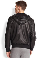 Thumbnail for your product : Saks Fifth Avenue Modern-Fit Hooded Leather Jacket